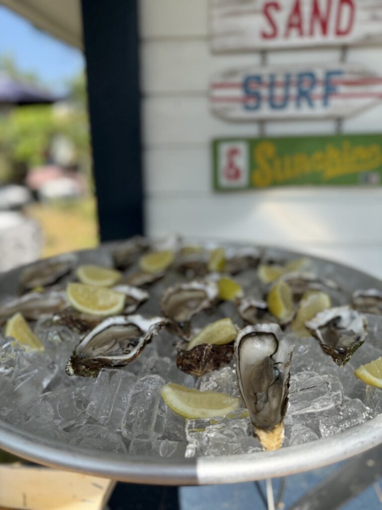 Ostronbar på stranden